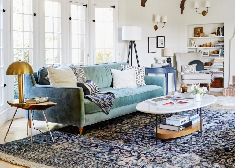 emily henderson blue persian rug opener