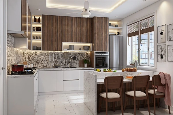 modern style kitchen with breakfast counter 1
